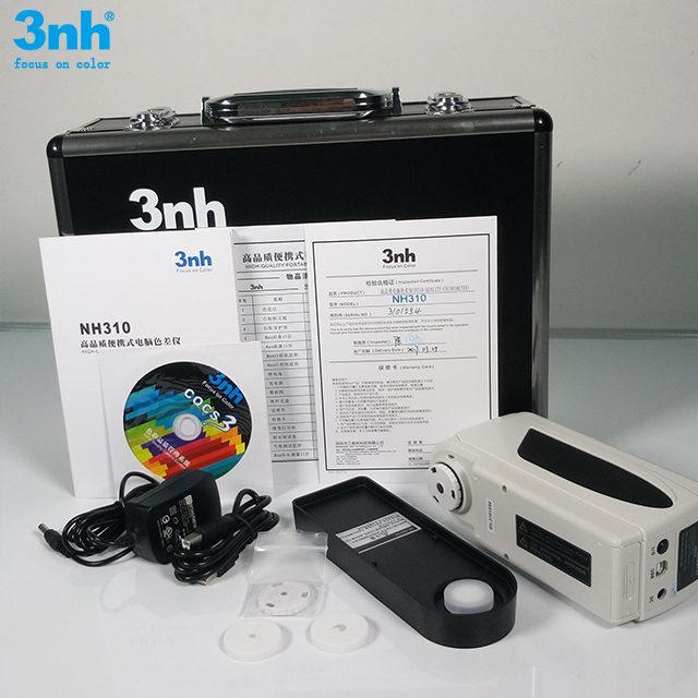 3nh المحمولة مقياس الألوان الفرق اللون مع كاميرا Apetures 8MM 4MM تحديد موقع NH310